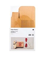 Stitchable Kraft Advent Boxes - 24 boxes