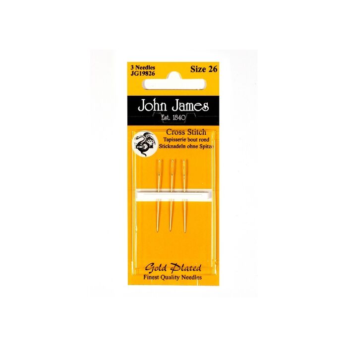 John James Gold Plated Tapestry Needles - Size 20