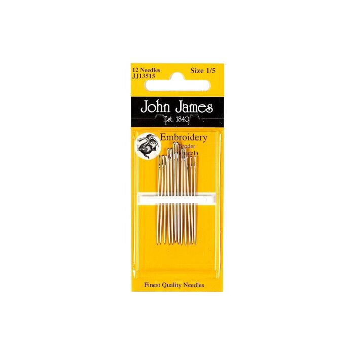 John James Embroidery Needles - Size 1/5