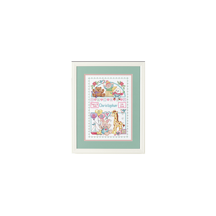 Dimensions Birth Record for Baby Counted Cross Stitch Kit