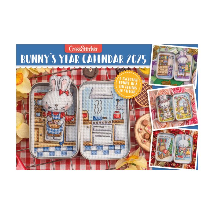Calendar Bunny Tin & Fabric