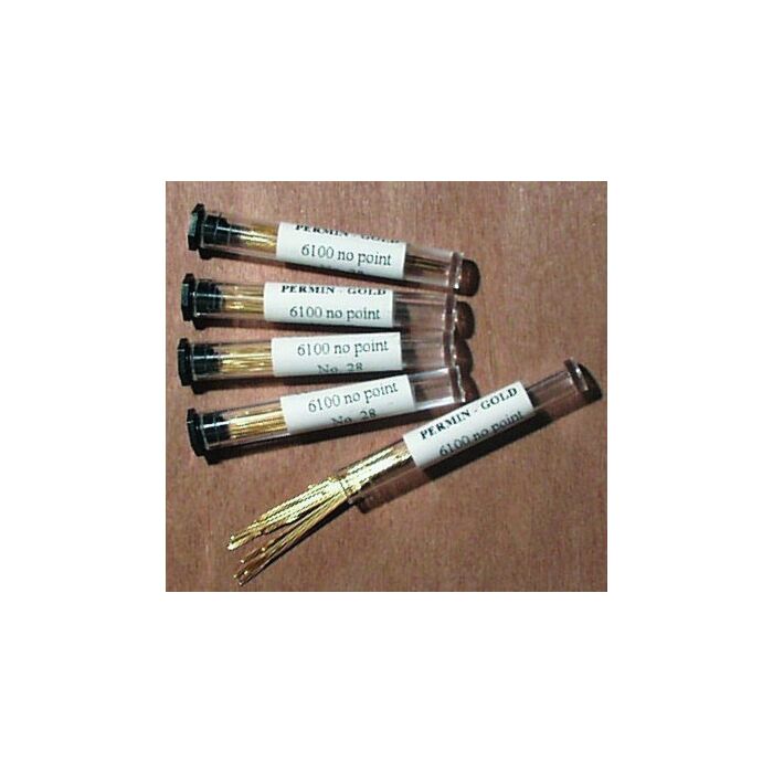Permin Tube of 20 x Size 26 Gold Plated Tapestry Needles