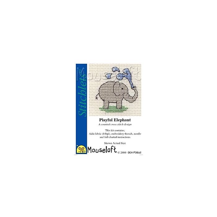 Mouseloft Playful Elephant Cross Stitch Kit - 004-F06stl