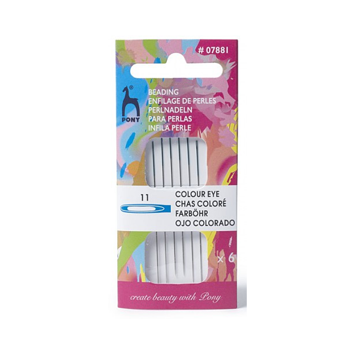 Pony Colour Eye Beading Needles Size 11