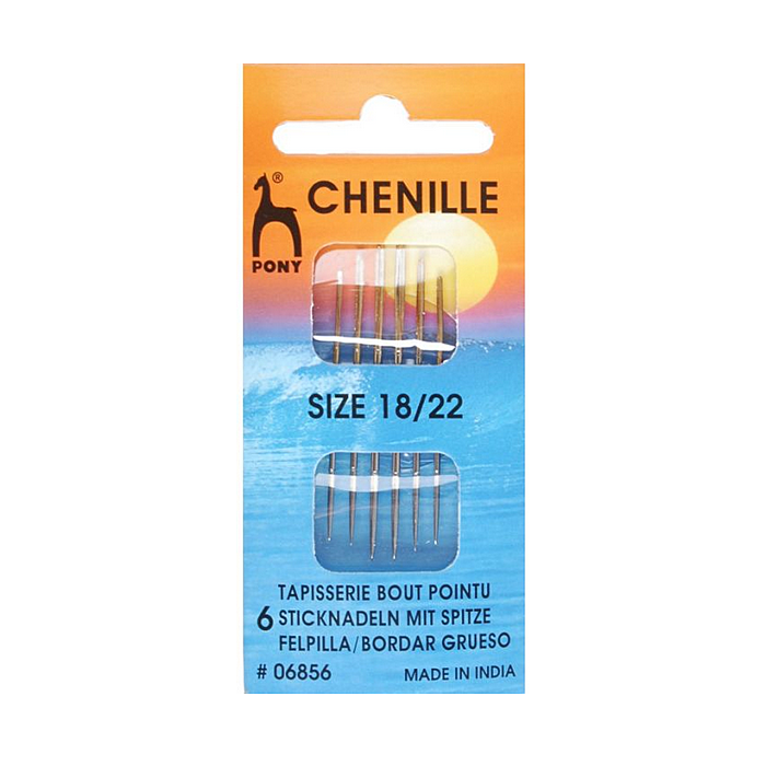 Pony Gold Eye Chenille Needles Size18/22