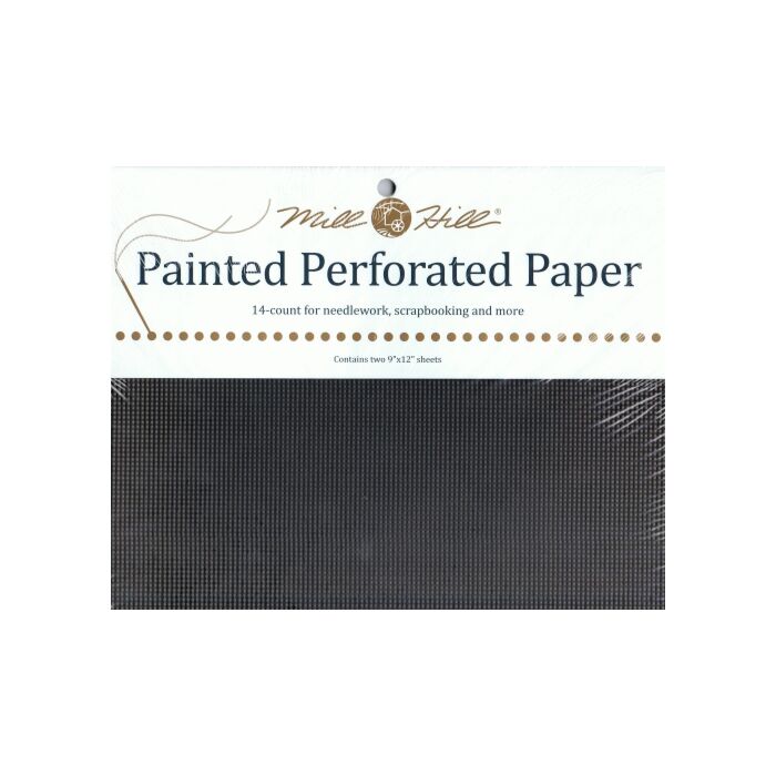 PP24 - Mill Hill Midnight Black Perforated Paper