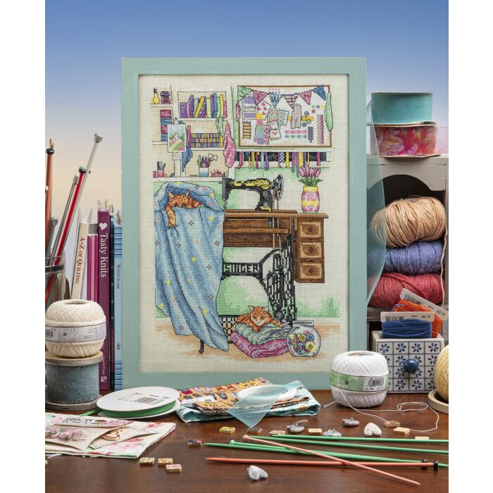 Cross Stitcher Project Pack - issue 393 - Sewing Room - Available in 28 ct Cashel or 14 ct Aida