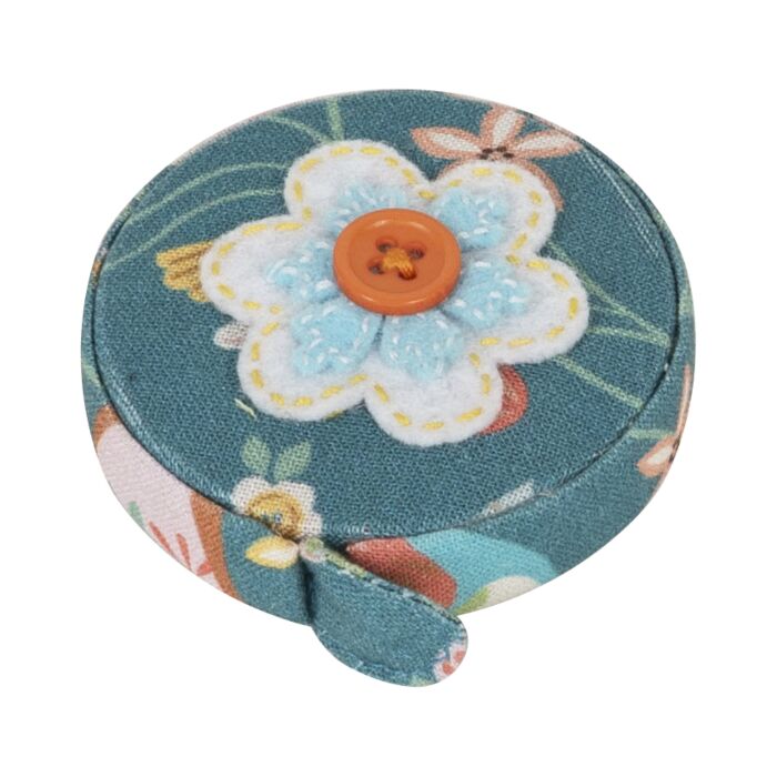 Teal Floral Scissors & Tape Measure