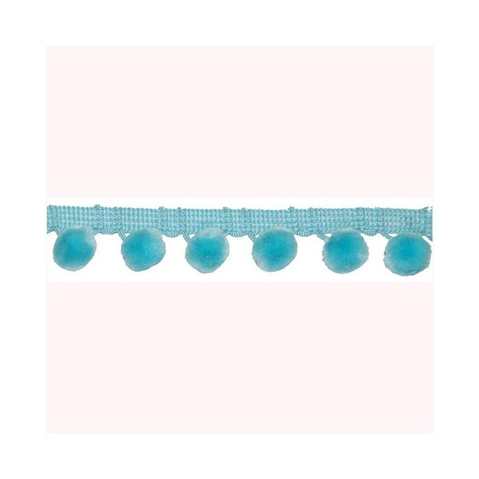 Pale Blue Pom Pom Trim 
