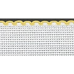 4in / 10cm White / Yellow Edged Aida Band - 1m