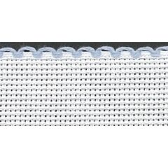 4in / 10cm White / Light Blue Edged Aida Band - 1m