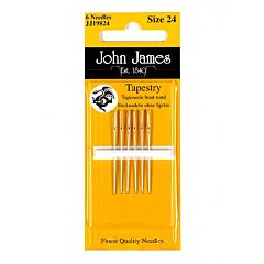 John James Nickel Plated Tapestry Needles - Size 24/26