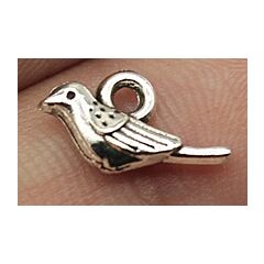 Small Bird Silver Tone Charms 3 Pack