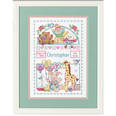 Dimensions Birth Record for Baby Counted Cross Stitch Kit