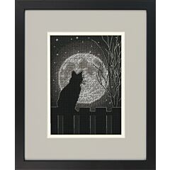 Counted Cross Stitch Kit: Black Moon Cat