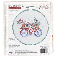 Wrapped Hoop Kits - Holiday Bicycle