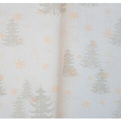 Fabric of the Month - November 24 - Golden Pine Trees - Aida