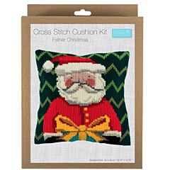 Cross Stitch Cushion Kit - Santa