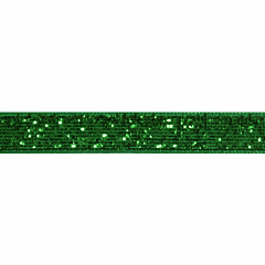 10mm Glitter Velvet Ribbon Green