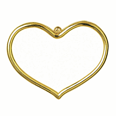 Plastic Heart Shaped Frame - Gold 