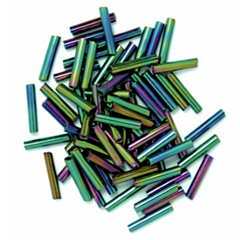 Trimits Long Bugle Beads Rainbow 15g Pack