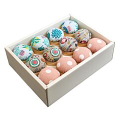 Mini Pin Pincushion - Blue Polka Dots