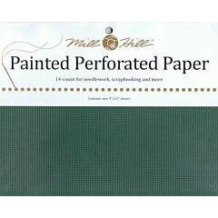 PP19 - Mill Hill Holly Green Perforated Paper