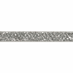 10mm Glitter Velvet Ribbon Silver