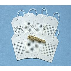 Starry Stitchable Tags Cream/gold