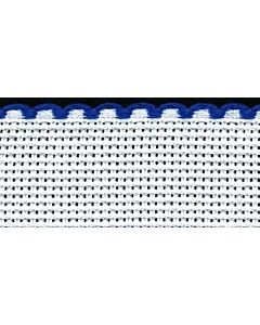 4in / 10cm White / Royal Blue Edged Aida Band - 1m