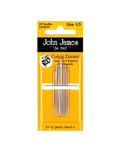 John James Cotton Darners Needles - Size 5 (12 Needles)
