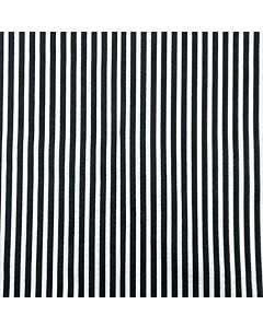 Polycotton Fabric - Candy Stripes - Black