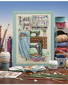 Cross Stitcher Project Pack - issue 393 - Sewing Room - Available in 28 ct Cashel or 14 ct Aida