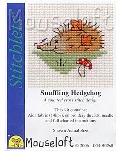 Mouseloft Snuffling Hedgehog Cross Stitch Kit - 004-B02stl